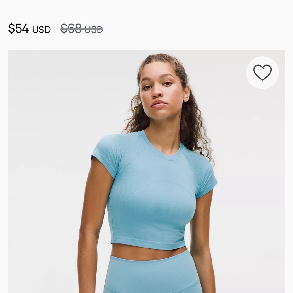 Lululemon Swiftly Crop Tee